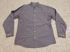 Eddie Bauer Shirt Mens Large Check Button Down Long Sleeve Classic Fit Outdoors