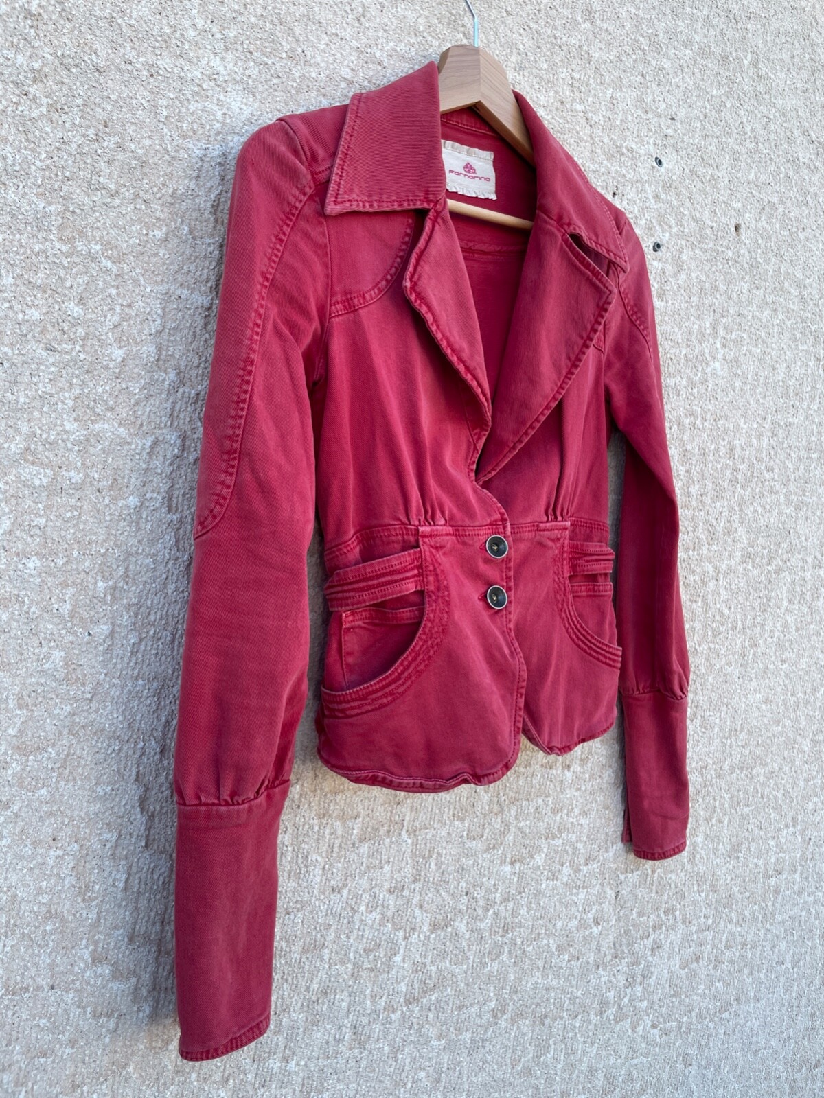 Fornarina Y2K Pink/Salmon Jeans Blazer, Women's Jeans Blazer/Jacket, Size S image 7