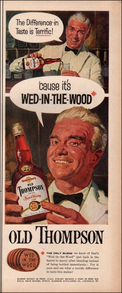 Пару постеров старой рекламы алкоголя. Виски Old Thompson (США) Здравствуйте, уважаемые, Приятного, времени, суток