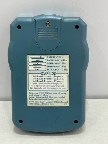 TESTED Vtg WORKS 1995 MB Battleship LCD Electronic Tabletop Handheld Video Game - Picture 3 of 5