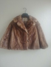 Women's Authentic Vintage Mink Fur Coat Size Medium Golden Whiskey