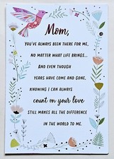 Happy Birthday, Mom Greeting Card Large Format incl. Envelope 8x5,5" 