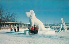 1920s Boyne City Michigan Fritz mountain ski lodge Miles Postcard 25-4725