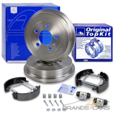 ATE BREMSTROMMELN +TOPKIT BREMSBACKEN HINTEN FÜR SEAT SKODA FABIA 3 VW POLO 5