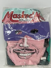 VTG ZORRO MASKED MAN DISGUISE HALLOWEEN MASK LOT FORUM NOVELTIES Fun House