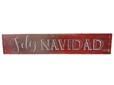 Rustic Wooden "Feliz Navidad" Christmas Sign - Festive Holiday Décor (16"x3"x1.5