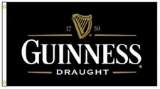 Guinness Beer Flag 90x150cm 3x5 Foot Banner Pub Bar Man Cave Guiness FL47