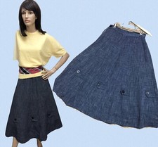 VTG 40s ROCKABILLY TWEED A-Line SKIRT w/BUTTON TABS  Bunny-Soft PIN-UP SWEATER