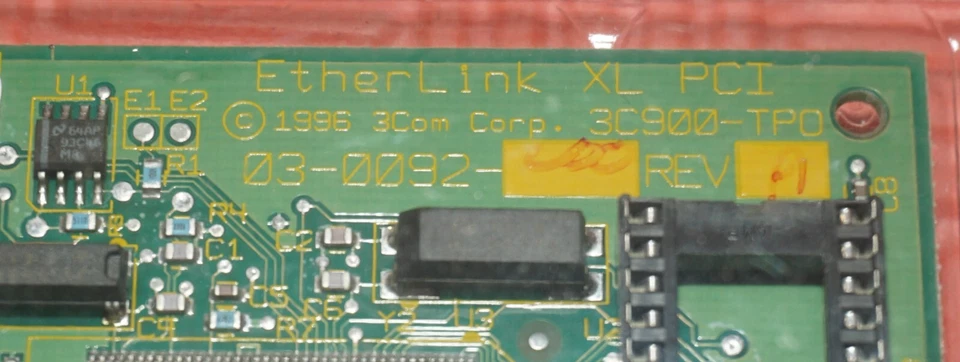 3 COM ETHERLINK XL PCI 3C900-TPO scheda di rete lan per pc pci computer vintage - Immagine 4 di 4