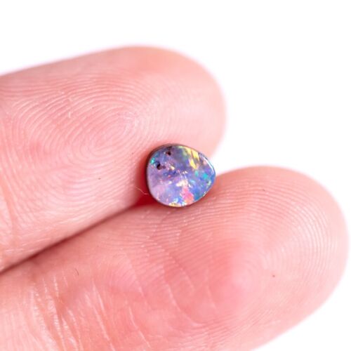 Kleiner runder australischer Boulder Opal 0,50ct lose Edelstein Schmuckherstellung - Bild 2 von 4