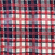 Red-Blue Plaid Flannel Fabric 1 Yrd 30 By 35
