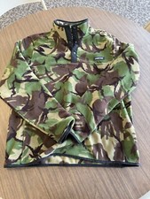 Lands End M 38-40 CAMO Fleece Snap Neck Pullover