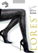 Lores Luna collant classic black stylish shiny women's tights with lurex 40 Den
