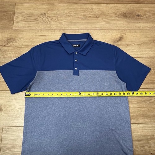 Bollé Herren Golf Polo Large Shirt feuchtigkeitsableitend sportlich blau grau - Bild 7 von 13