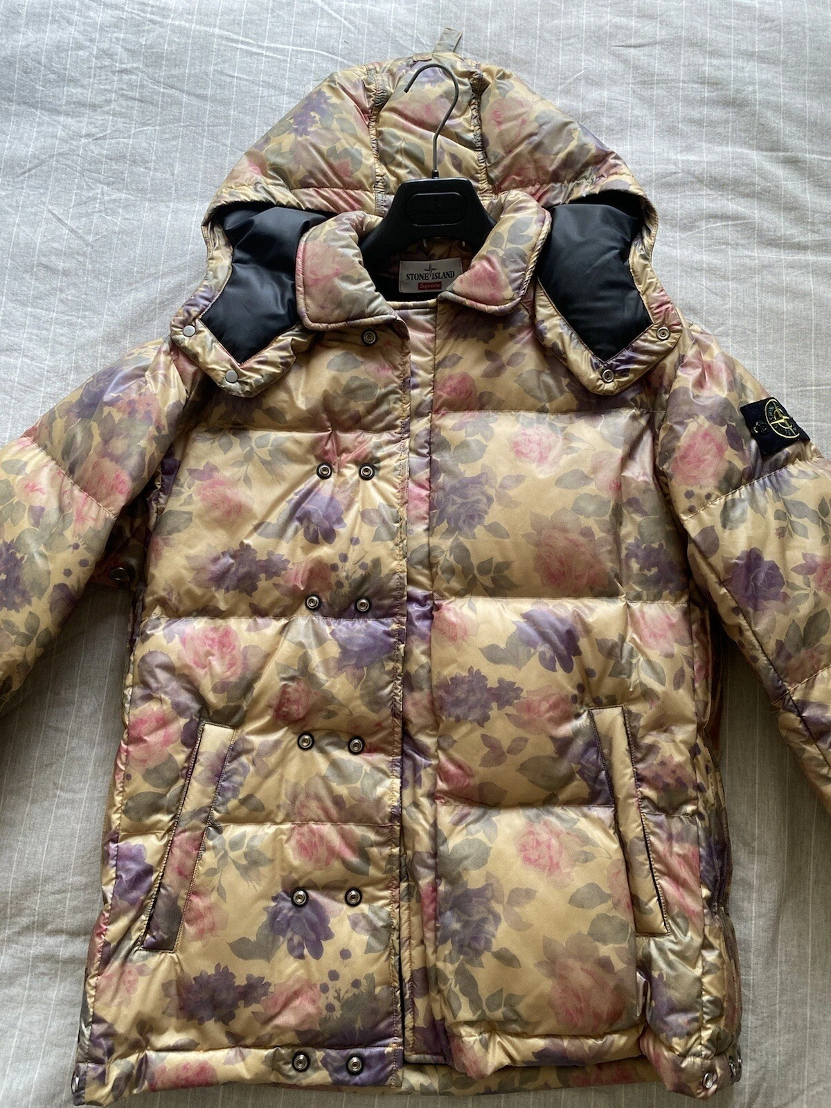 Veste gonflée imprimée Supreme FW17 Stone Island taille moyenne