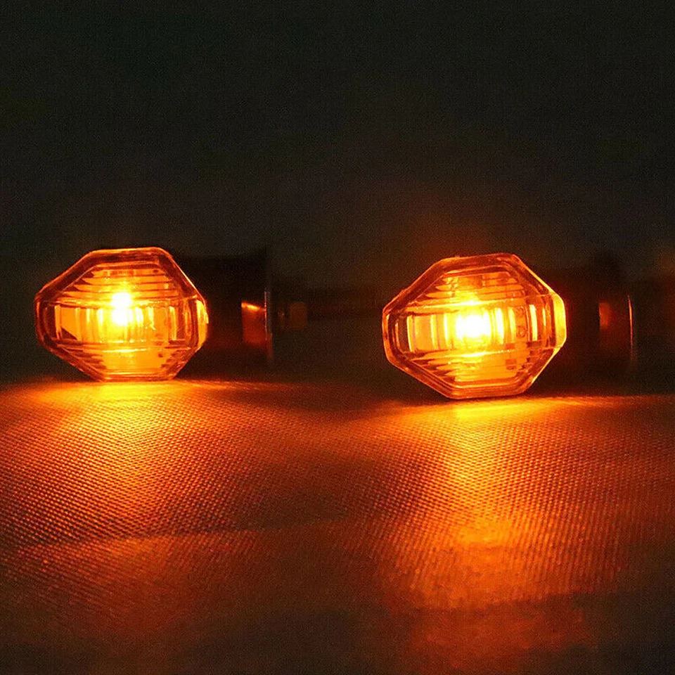 Мини светодиодный мотоциклетный указатель поворота мигалка оранжевый для Suzuki Honda. - Изображение 3 из 4