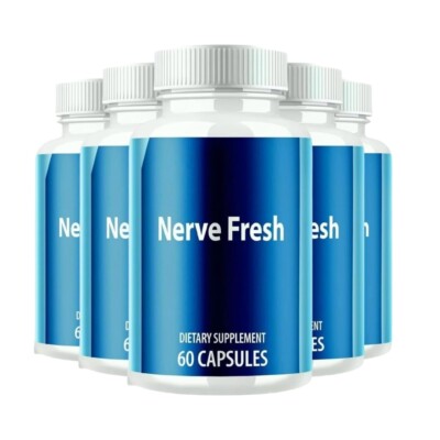 5-Pack Nerve Fresh Capsules for Nerve Health & Function Support (300 Capsules)