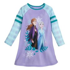 NWT Disney Store Frozen 2 Elsa and Anna NightGown NightShirt Girls 5/6,7/8