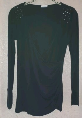 ml Mama Licious   Longshirt Sweatshirt Langarmpullover   Gr. S ; 36   Schwarz