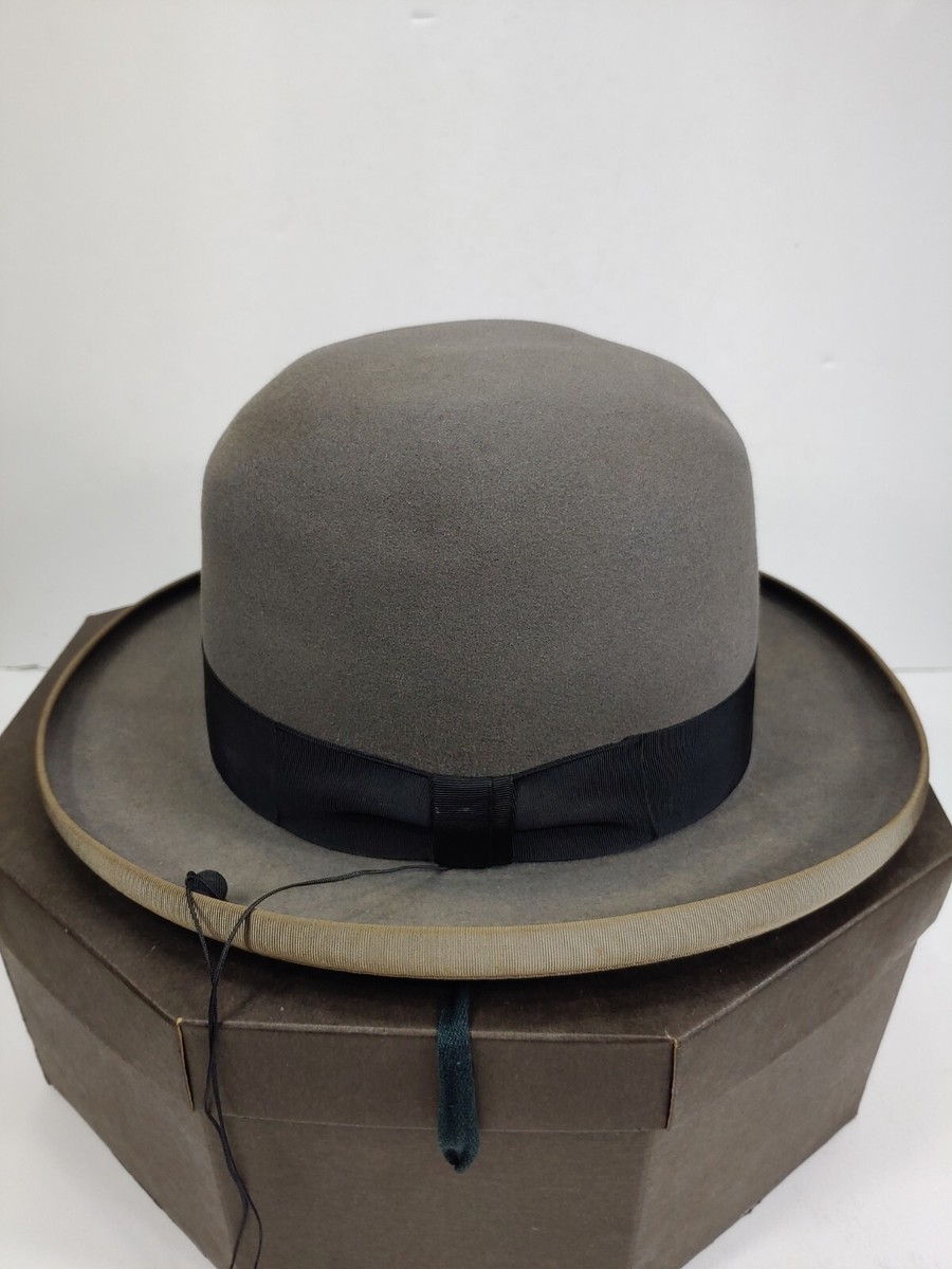 1950s Stetson Royal DeLuxe St. Regis Gray Hat Size - 7 1/8 - Berg