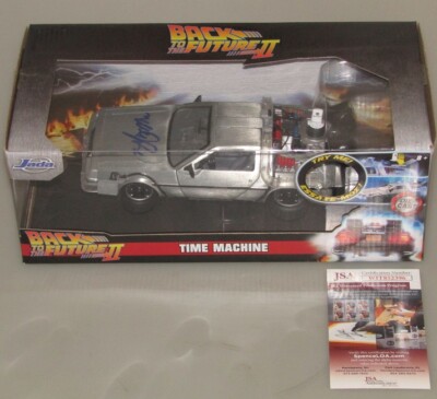 MICHAEL J FOX Hand Signed Light Up Delorean Car 1:24 + JSA  Back To The Future