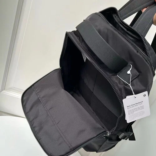 NEW LULULEMON Crew Backpack Double zipper backpack Black Color - Picture 3 of 6