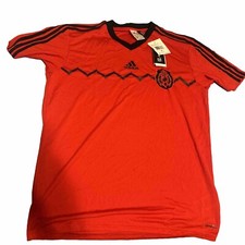 Adidas ClimaCool Mexico Soccer Away Jersey Medium World Cup Red Black Fútbol NEW