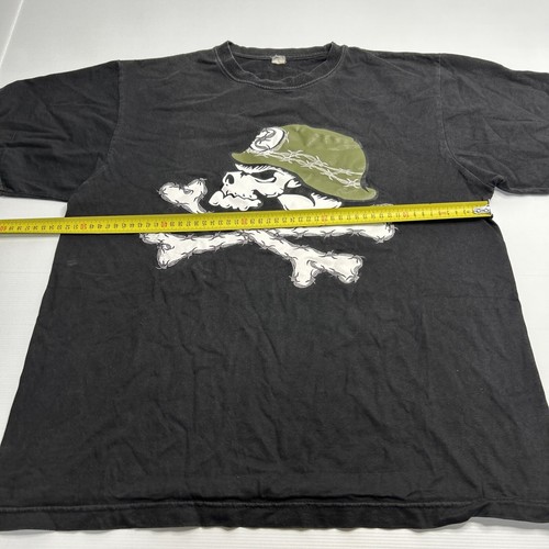 Metal Mulisha Military Skull Crossbone XL Tee Double Sided Biker T Shirt Vintage - Picture 5 of 8