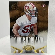 Chris Borland 2014 Panini Certified Football Rookie Gold Auto #111 SF 49ers /25