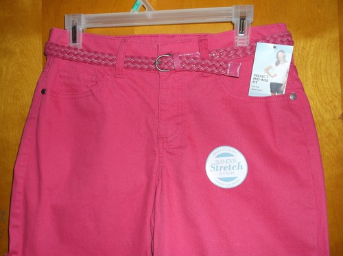 NEW LADY'S "RIDERS SLENDER STRETCH MID-RISE FIT w/ BELT SHORTS & REAR POCKETS - Picture 2 of 4
