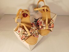 Joe Browns Retro Kitsch Vintage Floral Style Front Sandal Shoes Joe Brown Uk 5