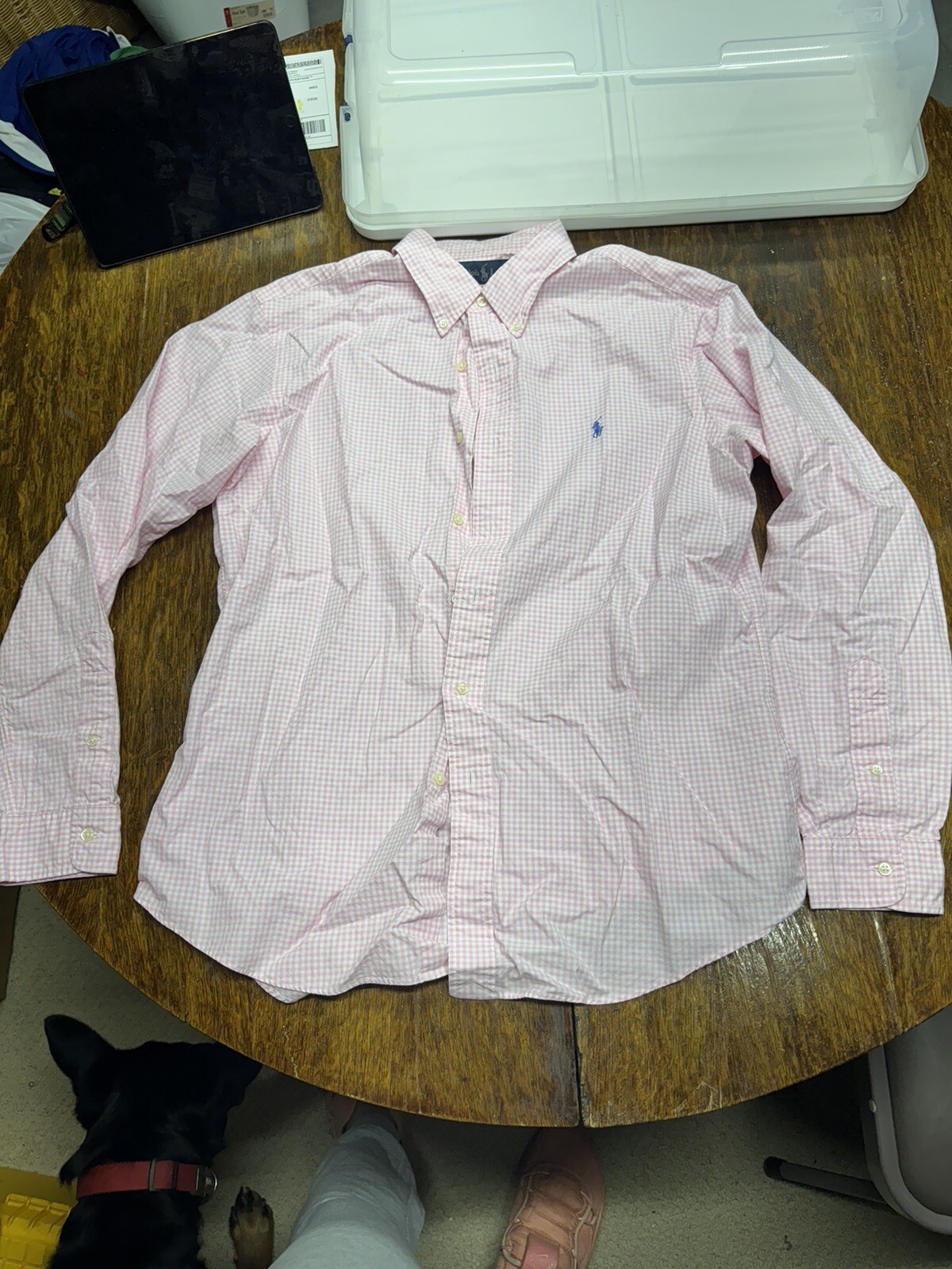 Polo Ralph Lauren Rosa Casual Camicia Abbottonata Logo Solido Pony