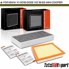 Engine & Cabin Air Filter for BMW X1 2016-2022 X2 18-22 Mini Cooper 15-22