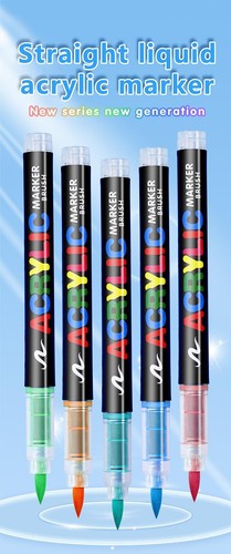 Acrylic Markers Brush Pens for Fabric Rock Painting Pen Stone Ceramic Glass - Picture 7 of 35