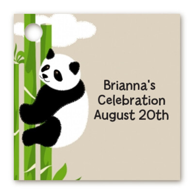 Panda - Personalized Baby Shower Cardstock Favor Tags - Set of 20