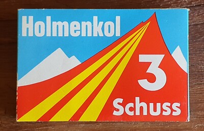 HOLMENKOL Alpin Kombipackung Die 3 Abfahrtswachse Vintage OVP Ski wachs 3 Schuss