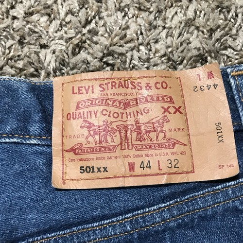 Jeans vintage Levi’s 501 made in USA anni 90 blu medio baffi denim taglia 40x30 - Foto 8 di 15