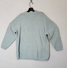 Ship 'N Shore Women's Large Baby Blue 100% Acrylic Knit Sweater Made in USA