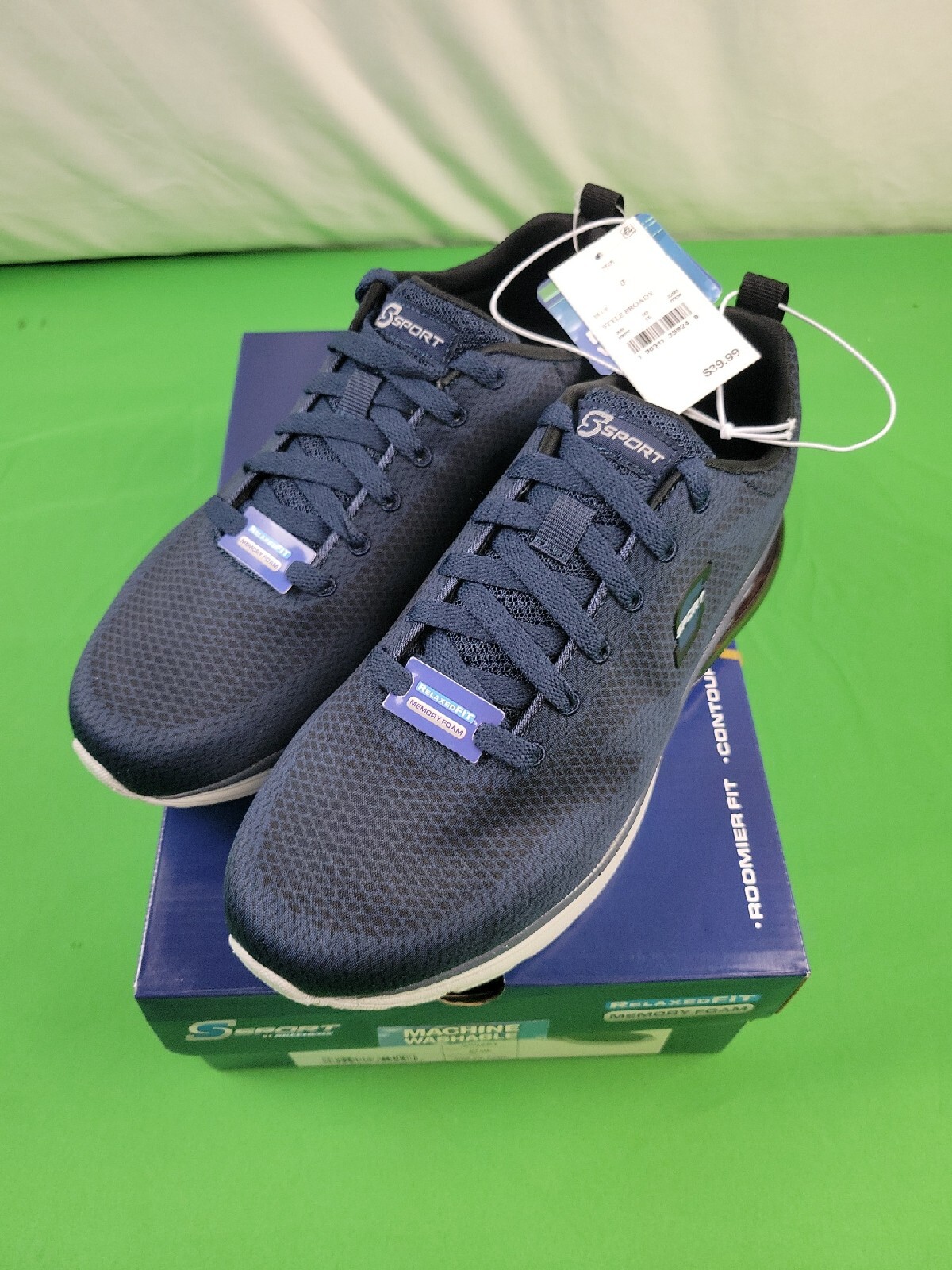 Skechers S Sport Broady Sneakers Navy Blue Men's Size 8. Brand New. Relaxed Fit 196311359248 eBay