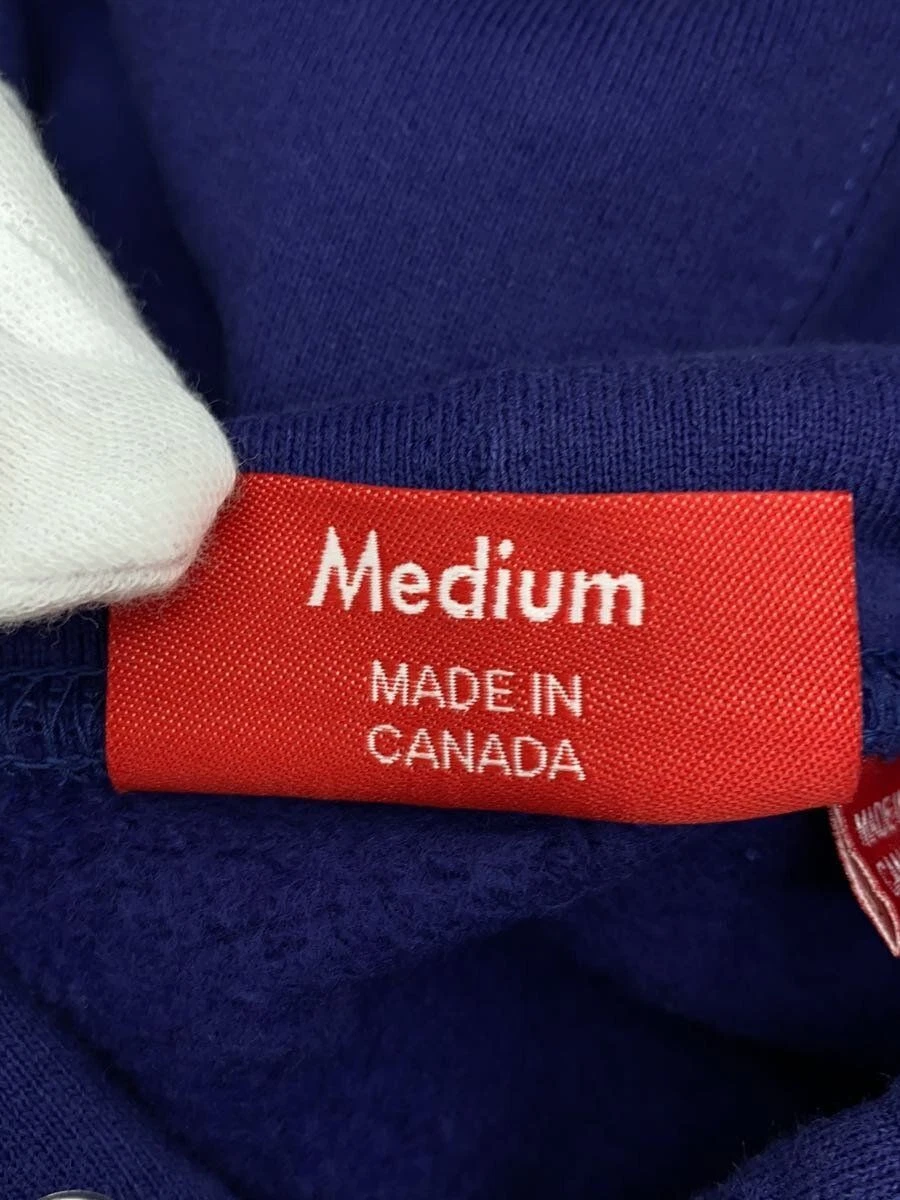 Felpa Supreme con cappuccio M cotone stampa viola usata