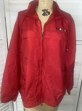 Vintage 90s Catalina Ladies Nylon Windbreaker Poly Lined Red Size X-Large
