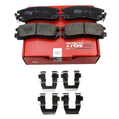 TRW Pro Rear Ceramic Slotted Brake Pads Set For Buick Chevy Oldsmobile Pontiac