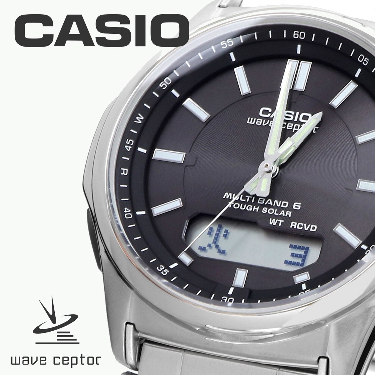 CASIO Wave Ceptor Solar Atomic Digital Watch WVA-M630D-1AJF | eBay