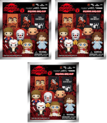 MONOGRAM HORROR PROPERTIES SERIES 6 BAG CLIP LOT OF 3 BLIND BAGS NEW TY2955