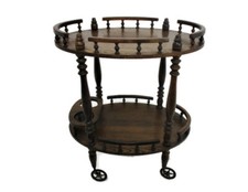 Carrito de jardín bar cóctel té mediados de siglo moderno isla de cocina madera