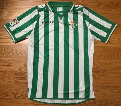 NEW! RARE! Mens Macron Real Betis Balompie La Liga Soccer Jersey EU L UK M