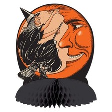 Vintage Halloween Witch Moon Centerpiece