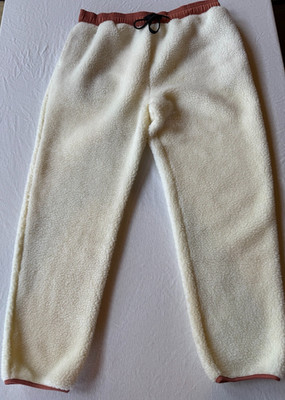 Zelos Sherpa Fleece Jogger Pants Womens Large Ivory Teddy Lounge Pants
