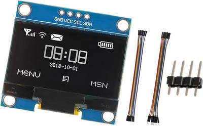1.3 Inch I2C OLED Display Module 128x64 Pixel Self Lumino Size: 1 Color: White