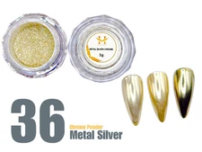 Hang Nail Product New Chrome Effects Powder Glass Chrome Jar #36